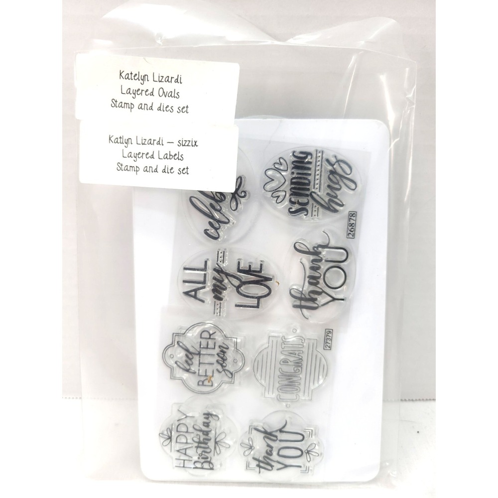 Katelyn Lizardi Layered Ovals Sizzix Layered Labels Stamp and Dies